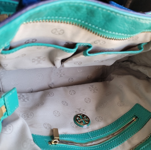 Tory burch blue and teal bag - Picture 2 of 3